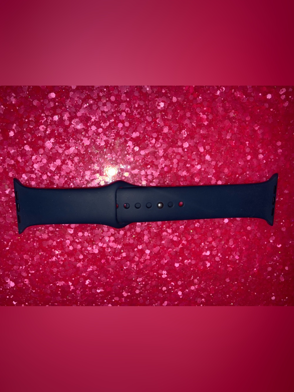Classic Navy Silicone Apple Watch Band - Apple fits 44mm